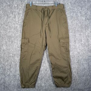 Polo Ralph Lauren Chino Cargo Joggers Mens Large 34x25 Green Ankle Lightweight